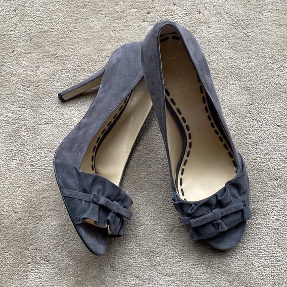 Enzo Angiolini Shoes Enzo Angiolini Grey Suede Peep Toe Pumps 9 M Poshmark